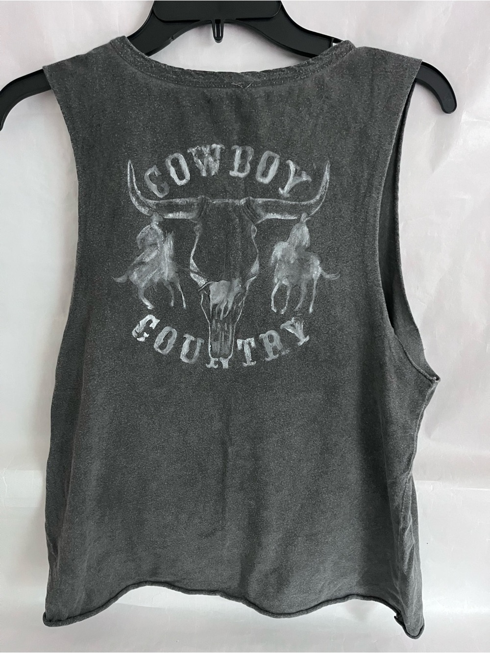 Cowboy Country Graphic Muscle Tank - Charcoal Gray I.O.C. by Icons M Medium
